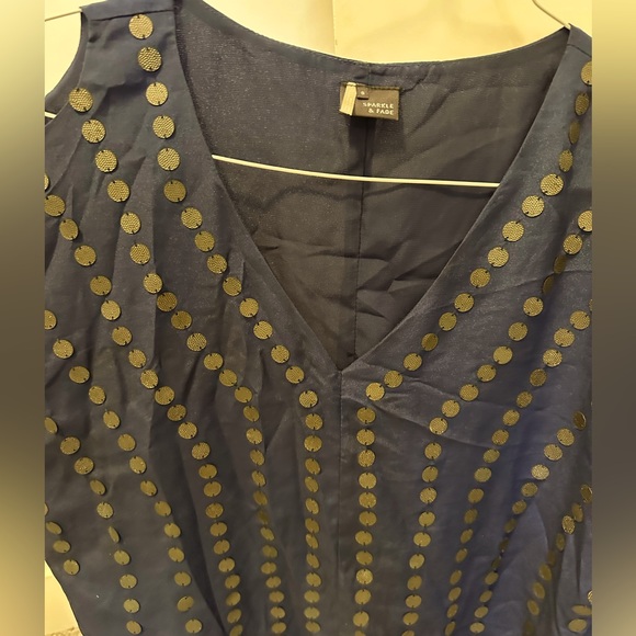 SPARKLE & FADE, size small, dark blue jewelled shirt - Picture 4 of 5